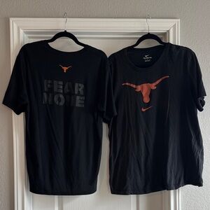 Nike Men's Black and Orange Longhorn T-Shirt